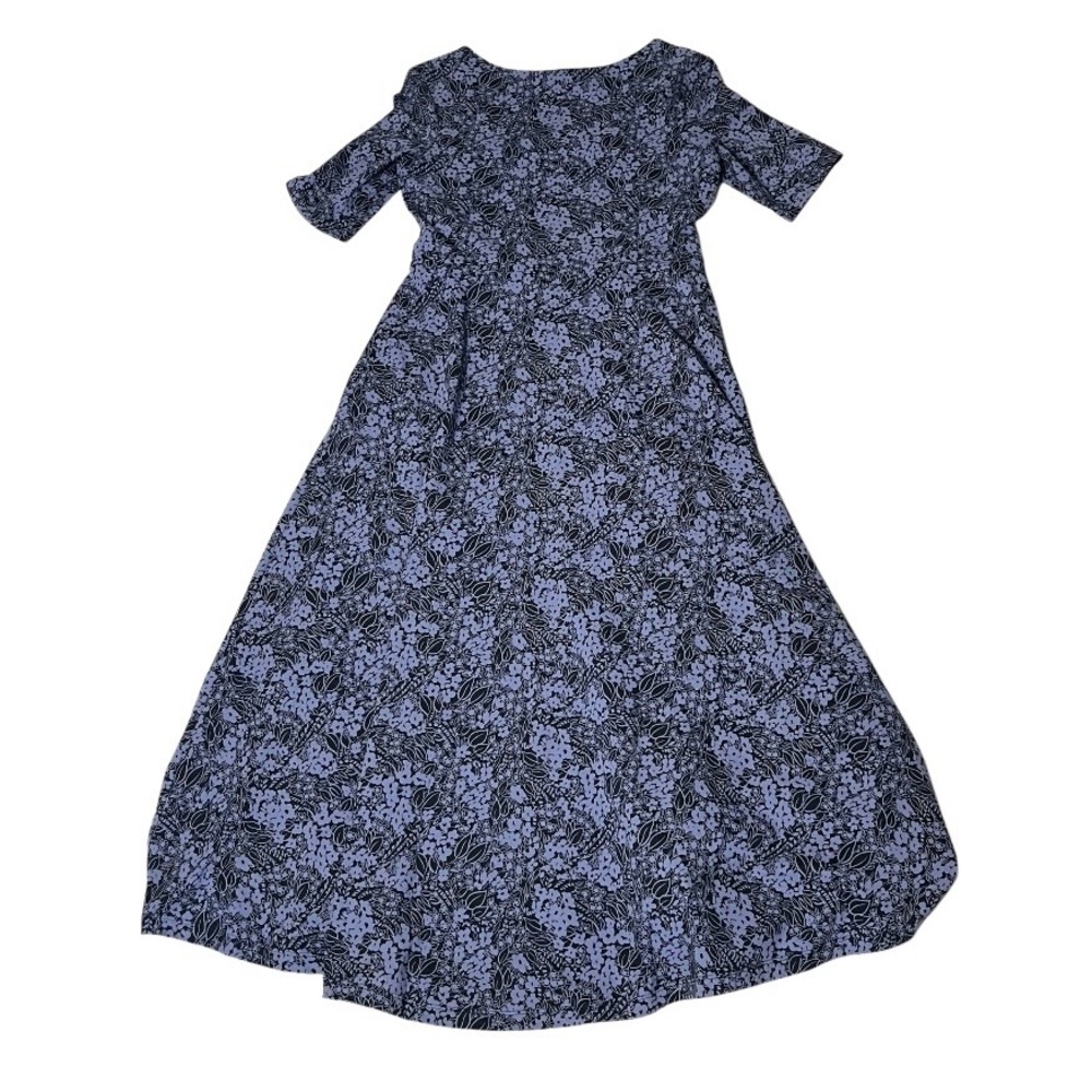PACT Blue Dress Fit & Flare Signature Scoop Stretch Organic Size Small - Picture 5 of 11